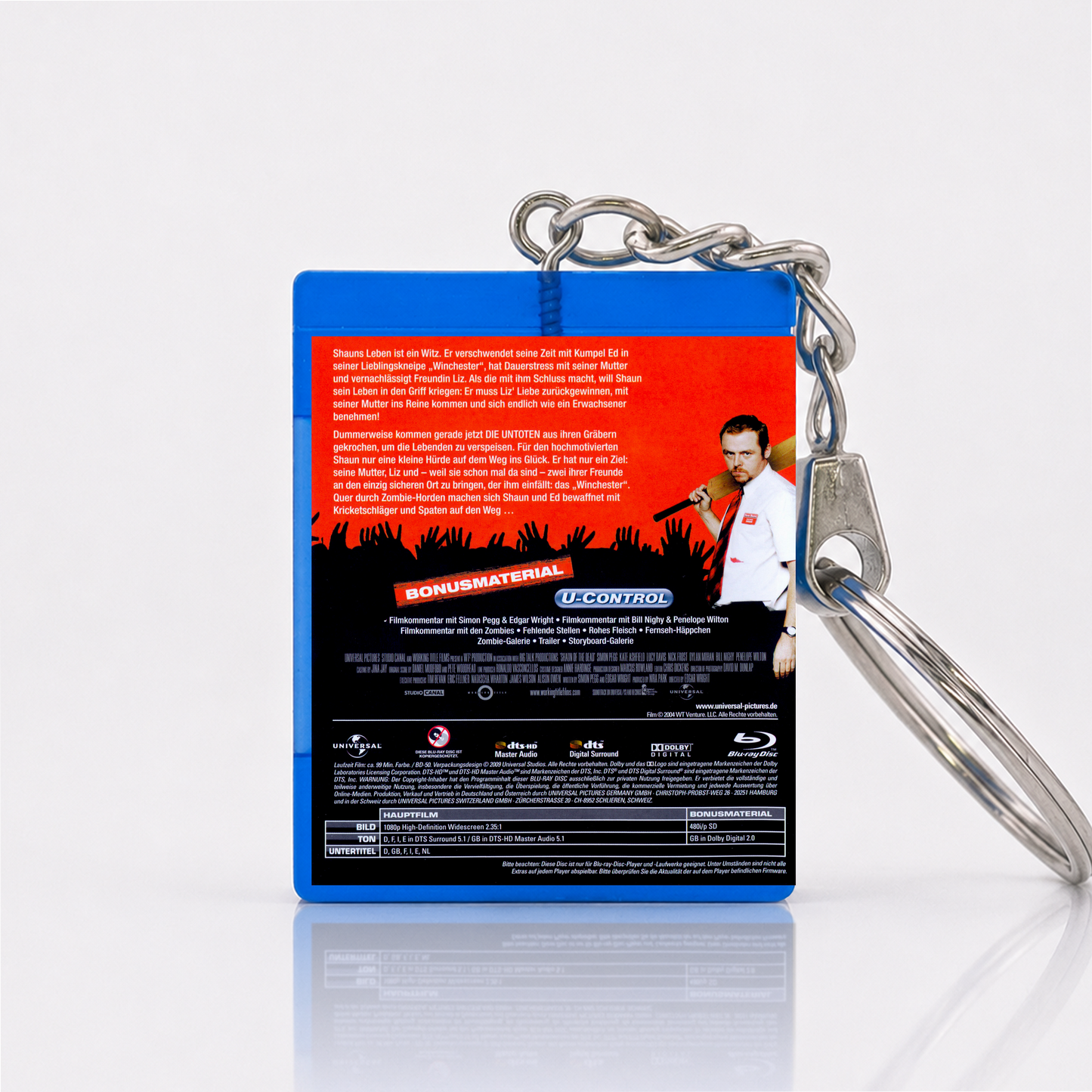 Shaun of the Dead - Film Mini Blu-ray Case Keychain