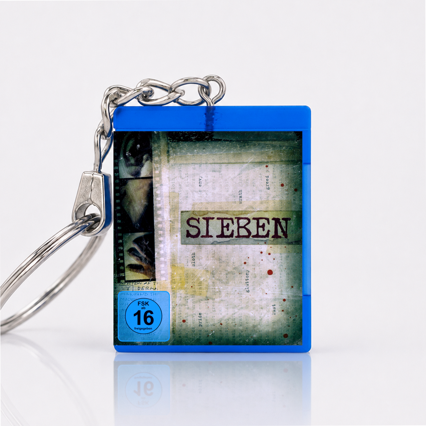 Sieben - Film Miniatur Blu-Ray Hülle Schlüsselanhänger