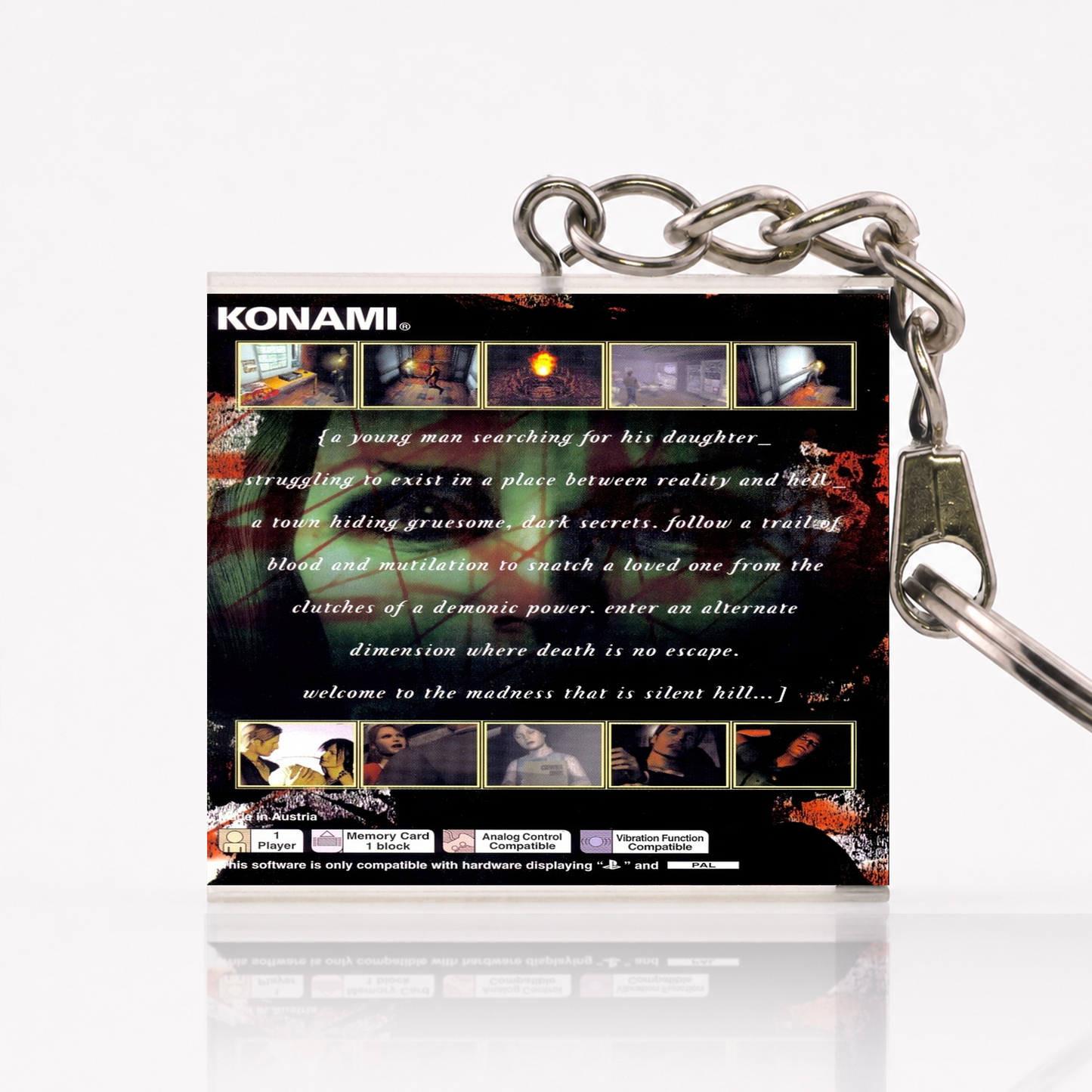 Silent Hill - PS1 Miniature Game Case Keychain