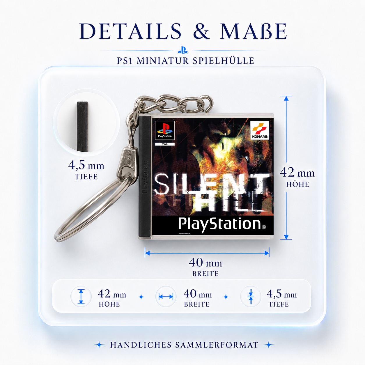 Silent Hill - PS1 Miniature Game Case Keychain