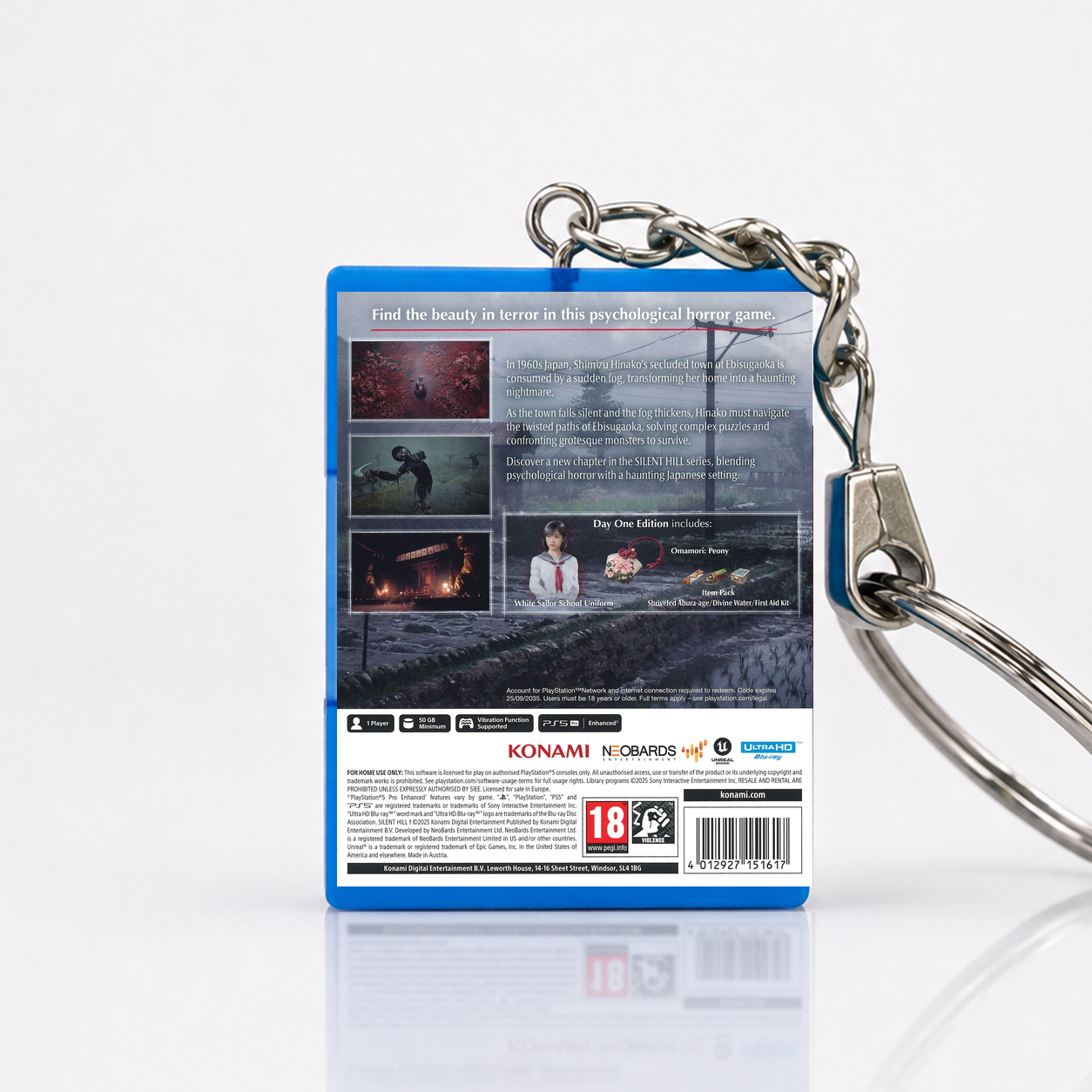 Silent Hill f - PS5 Miniatur Spielhülle Schlüsselanhänger