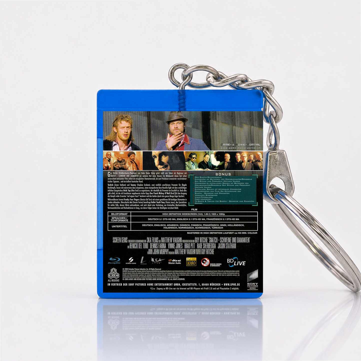 Snatch - Film Miniatur Blu-Ray Hülle Schlüsselanhänger