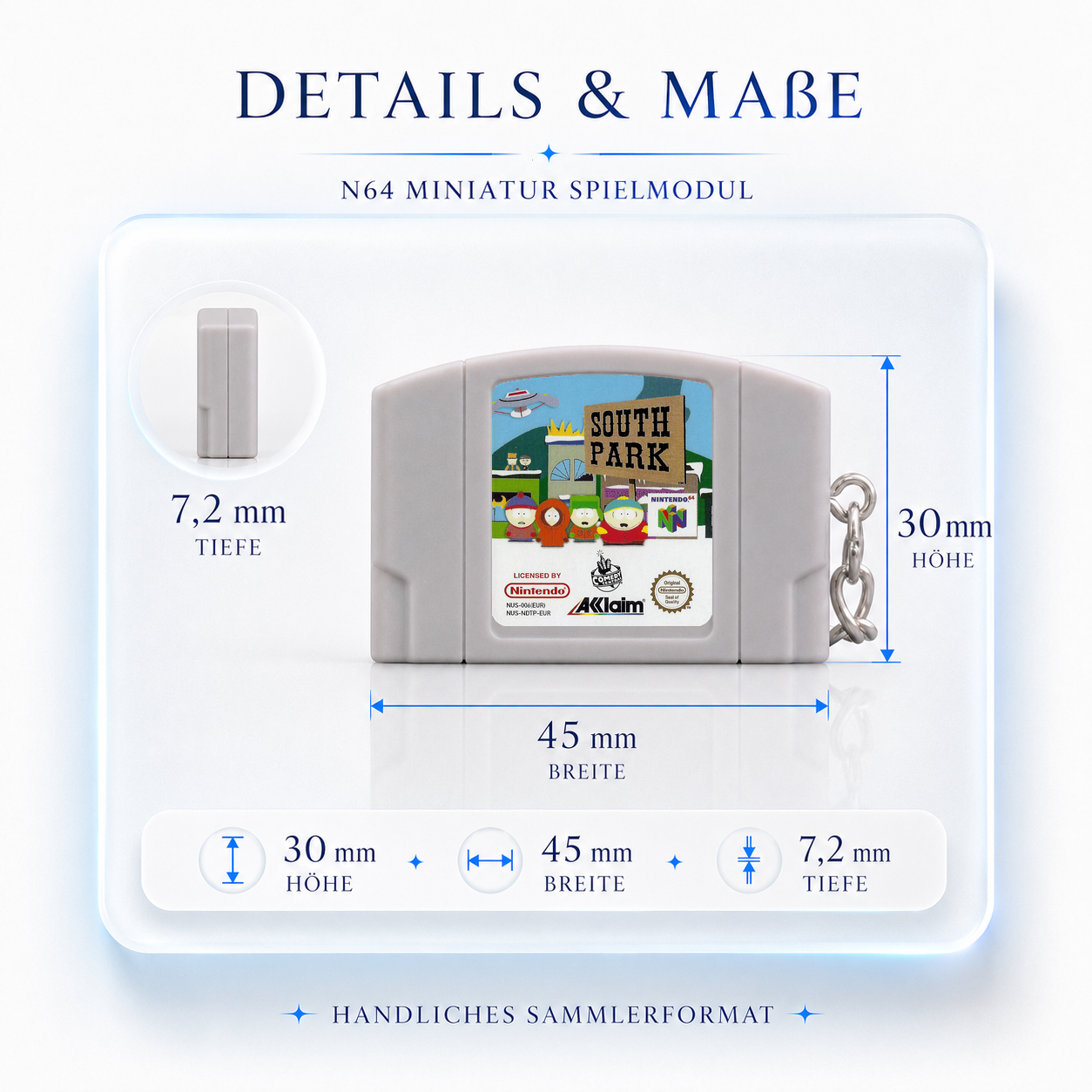 South Park - N64 Miniature Game Cartridge Keychain