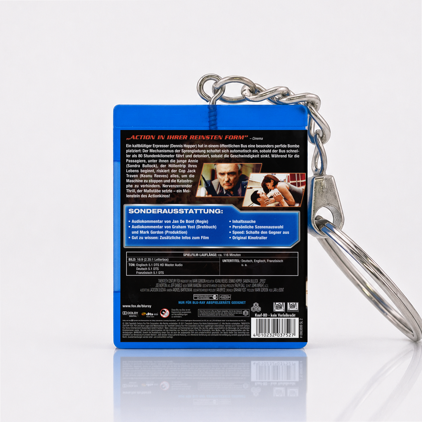 Speed - Film Miniatur Blu-Ray Hülle Schlüsselanhänger