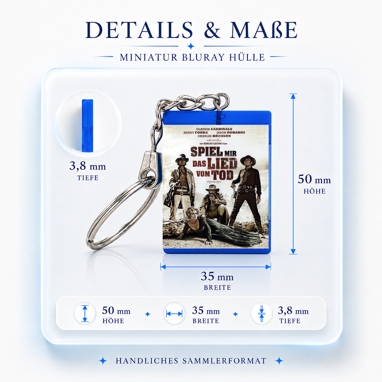Spiel mir das Lied vom Tod - Film Miniatur Blu-Ray Hülle Schlüsselanhänger