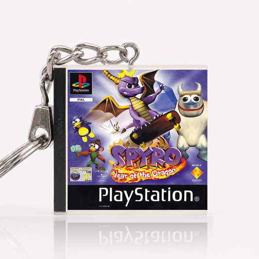 Spyro: Year of the Dragon - PS1 Miniatur Spielhülle Schlüsselanhänger