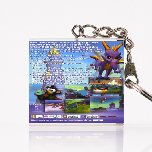 Spyro: Year of the Dragon - PS1 Miniatur Spielhülle Schlüsselanhänger
