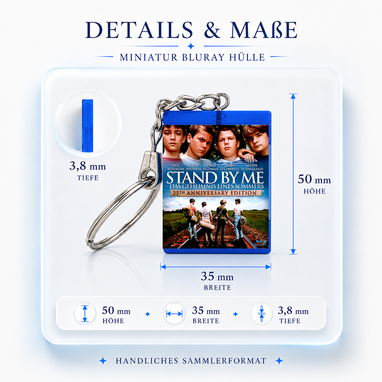 Stand by Me - Movie Miniature Blu-Ray Case Keychain