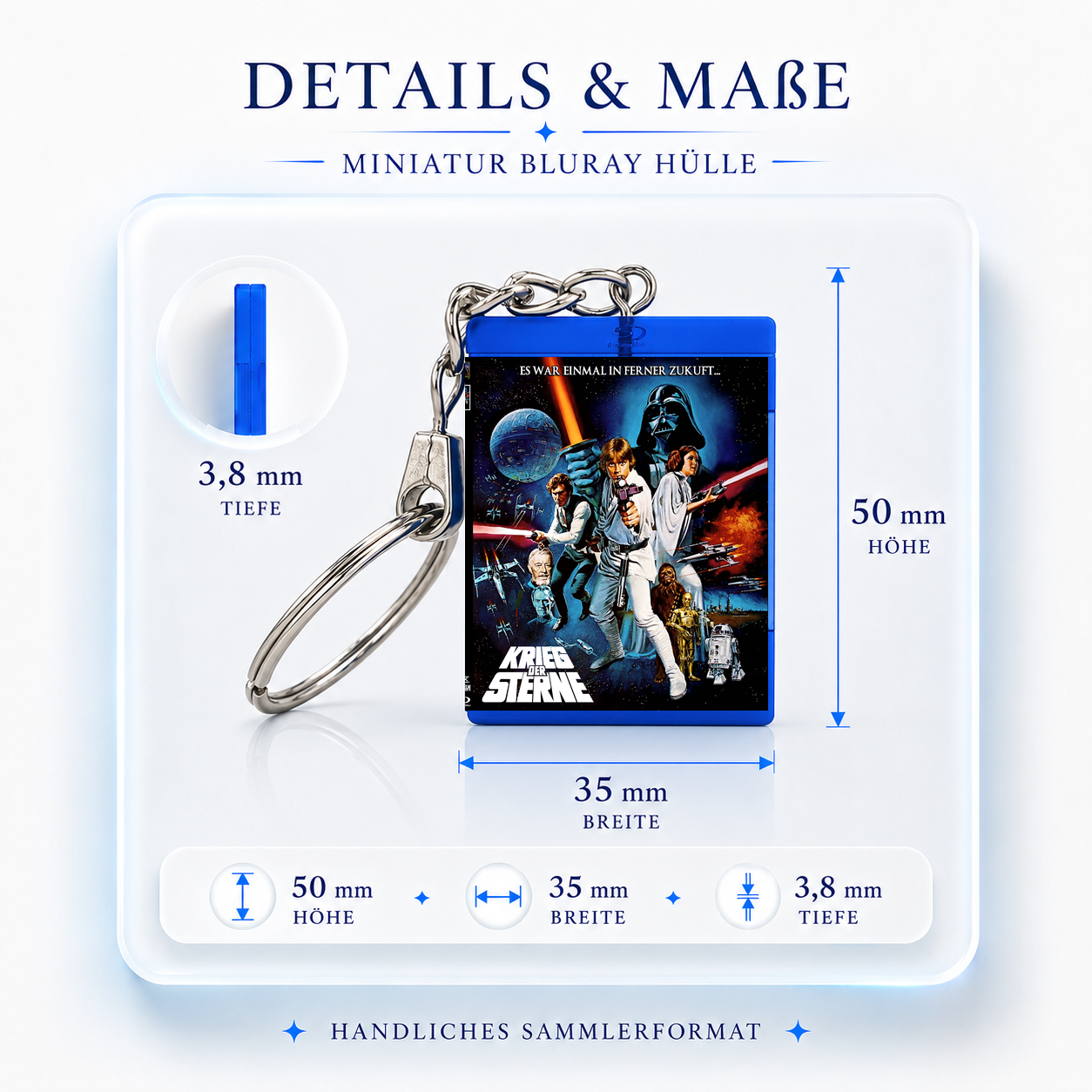 Star Wars: A New Hope - Movie Miniature Blu-Ray Case Keychain