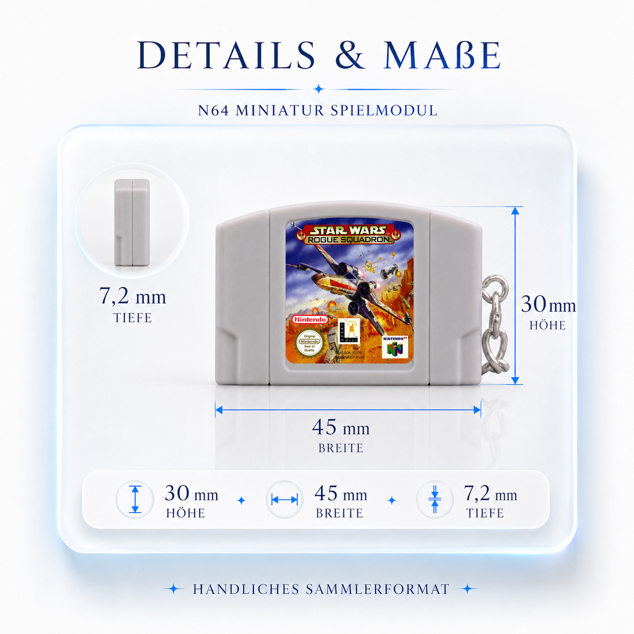 Star Wars: Rogue Squadron - N64 Miniatur Spielmodul Schlüsselanhänger