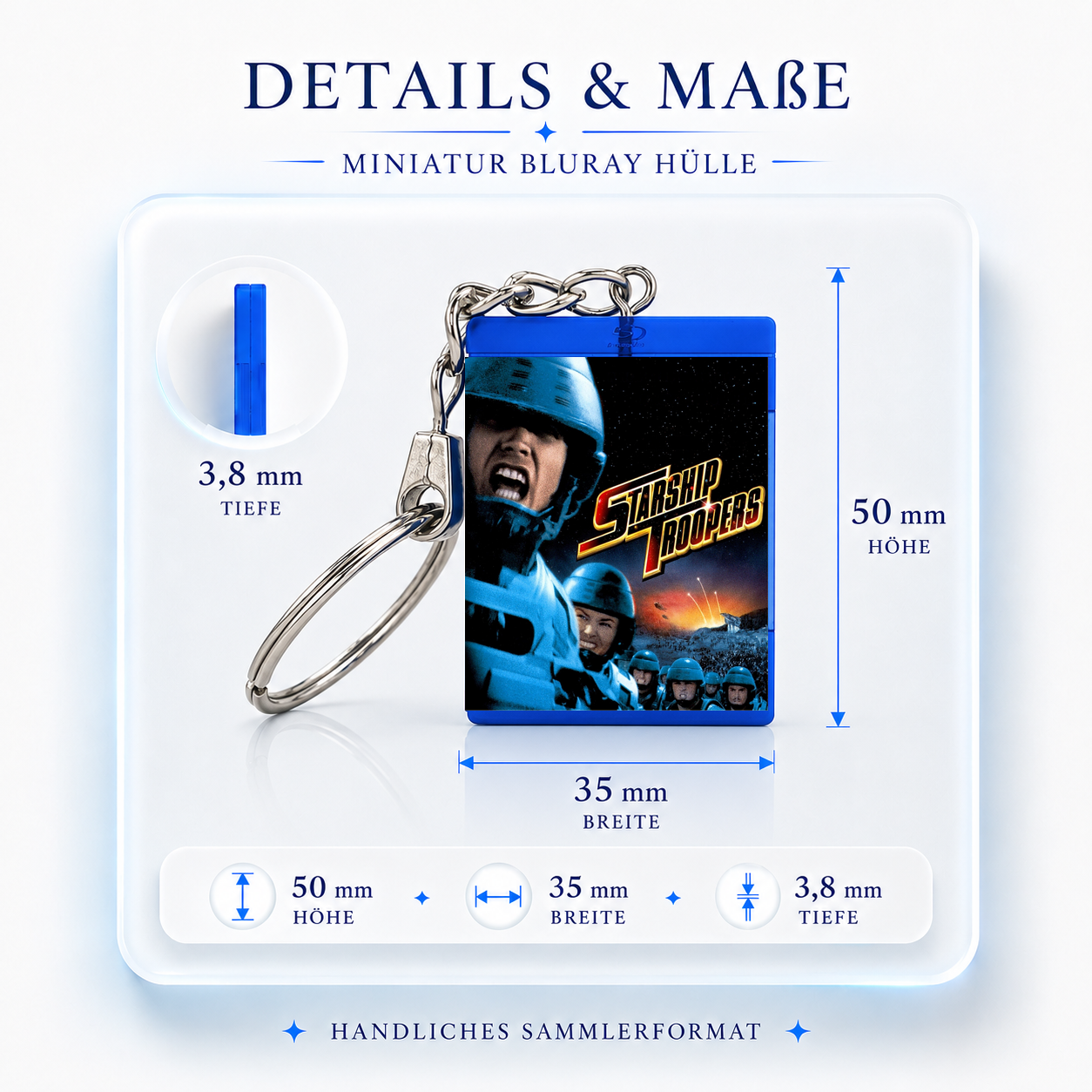 Starship Troopers - Film Miniatur Blu-Ray Hülle Schlüsselanhänger