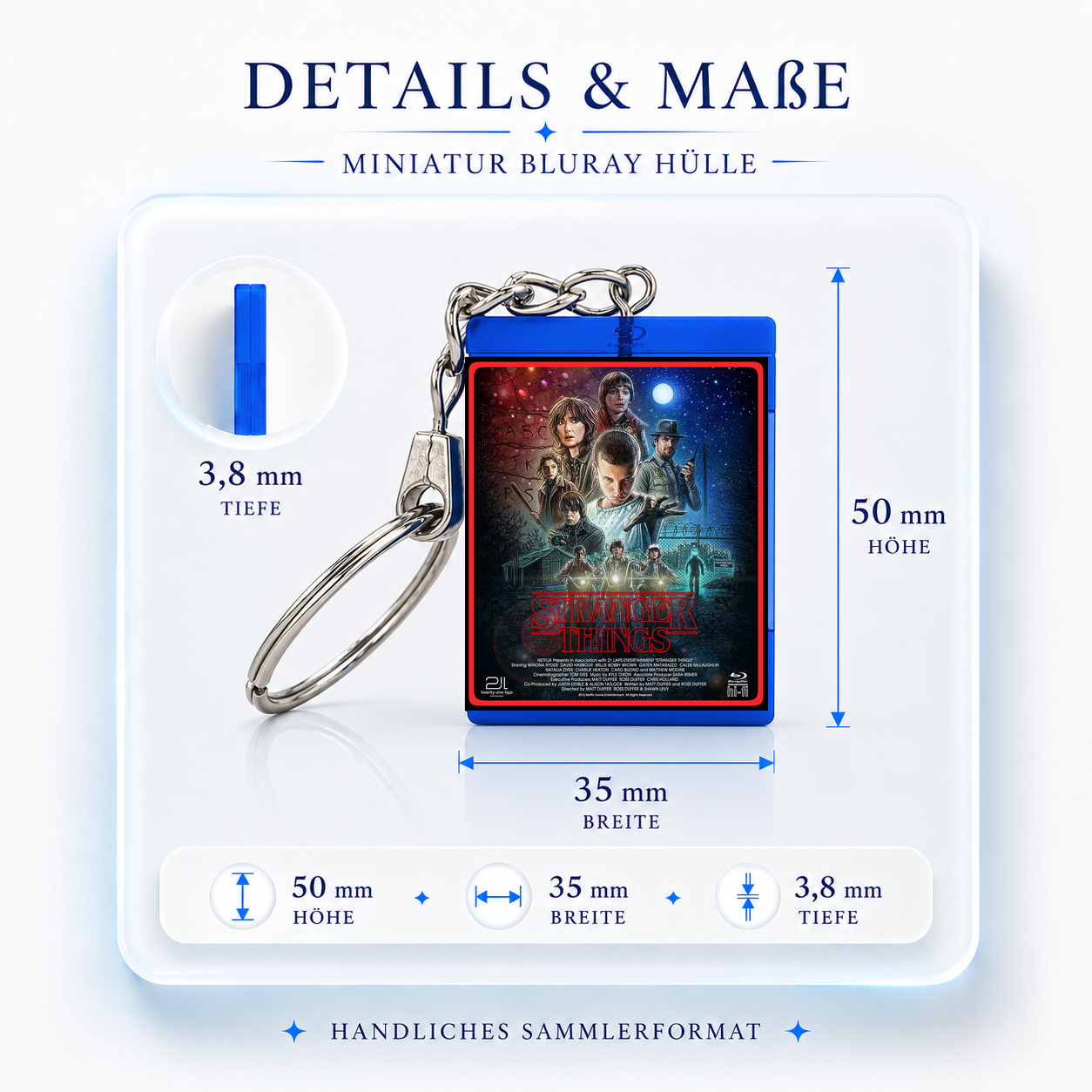 Stranger Things - Series Miniature Blu-Ray Case Keychain