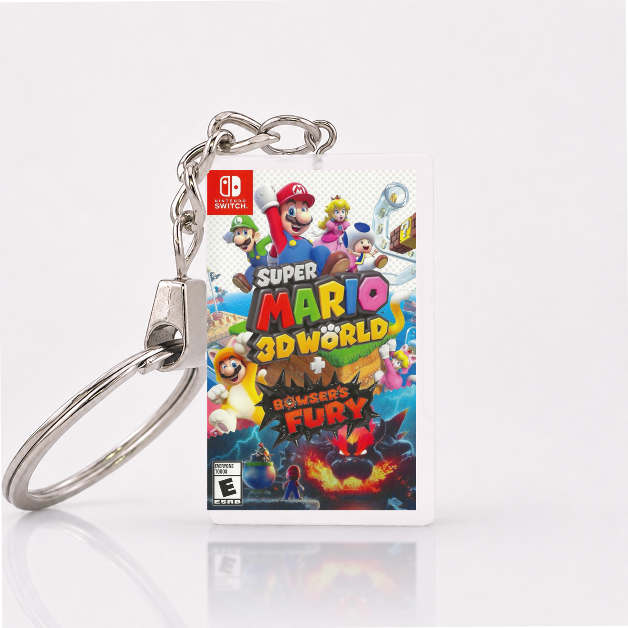 Super Mario 3D World + Bowser's Fury - Switch Miniature Game Case Keychain