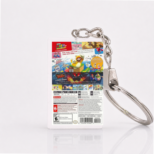 Super Mario 3D World + Bowser's Fury - Switch Miniatur Spielhülle Schlüsselanhänger