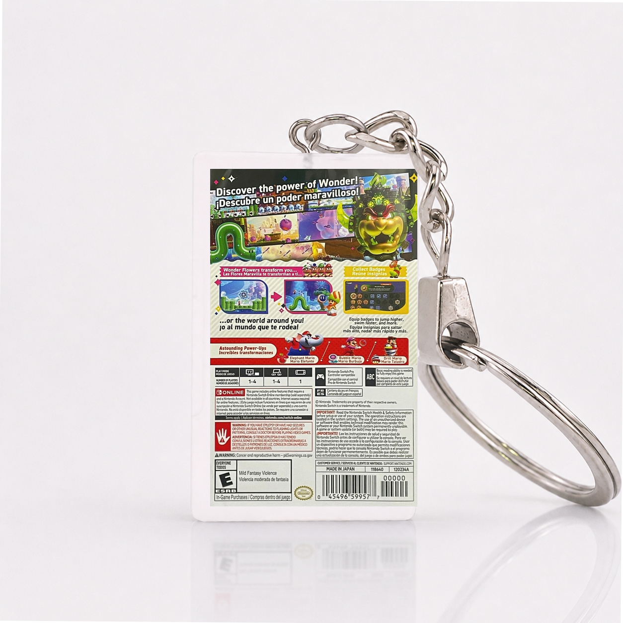 Super Mario Bros. Wonder - Switch Miniature Game Case Keychain