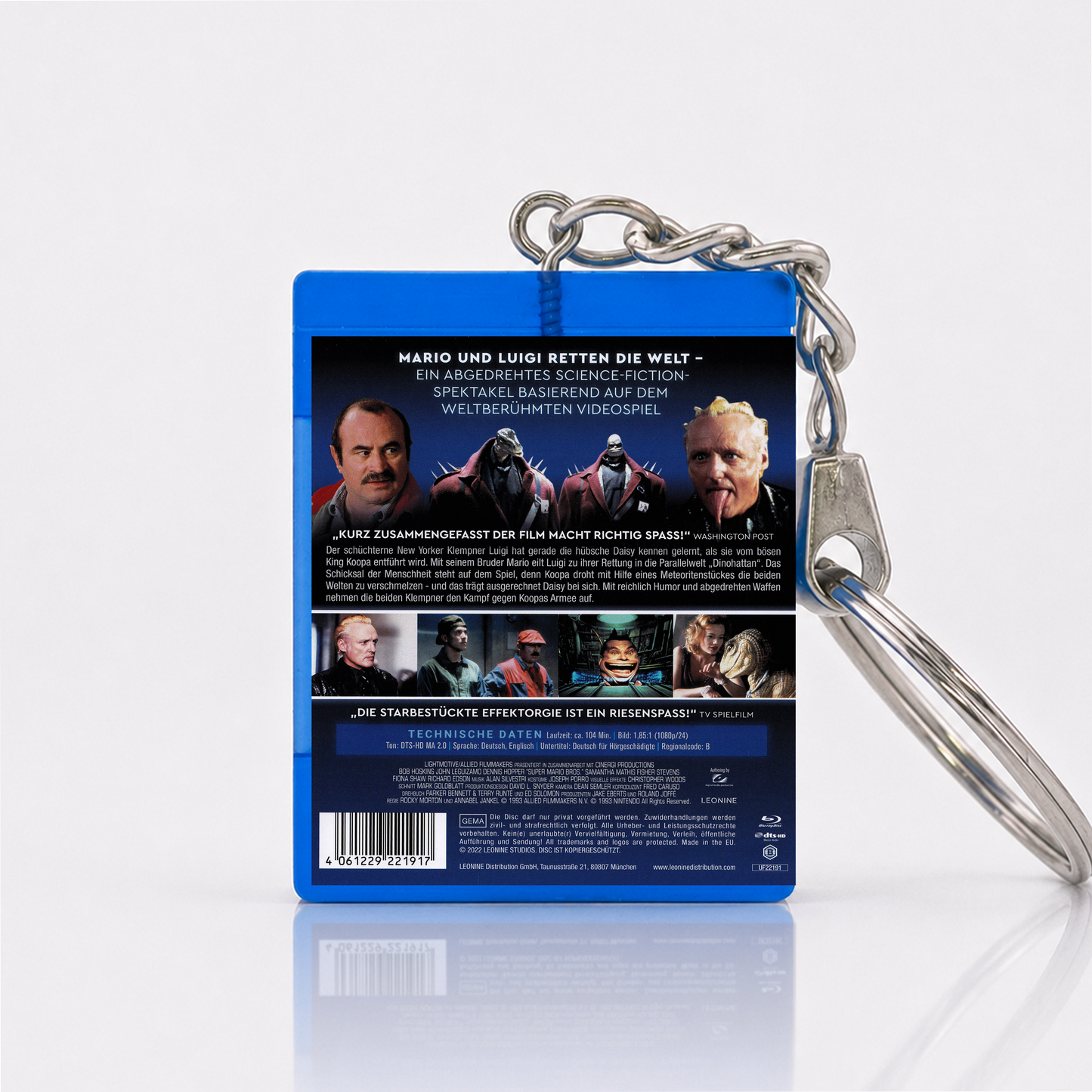Super Mario Bros - Film Miniatur Blu-Ray Hülle Schlüsselanhänger
