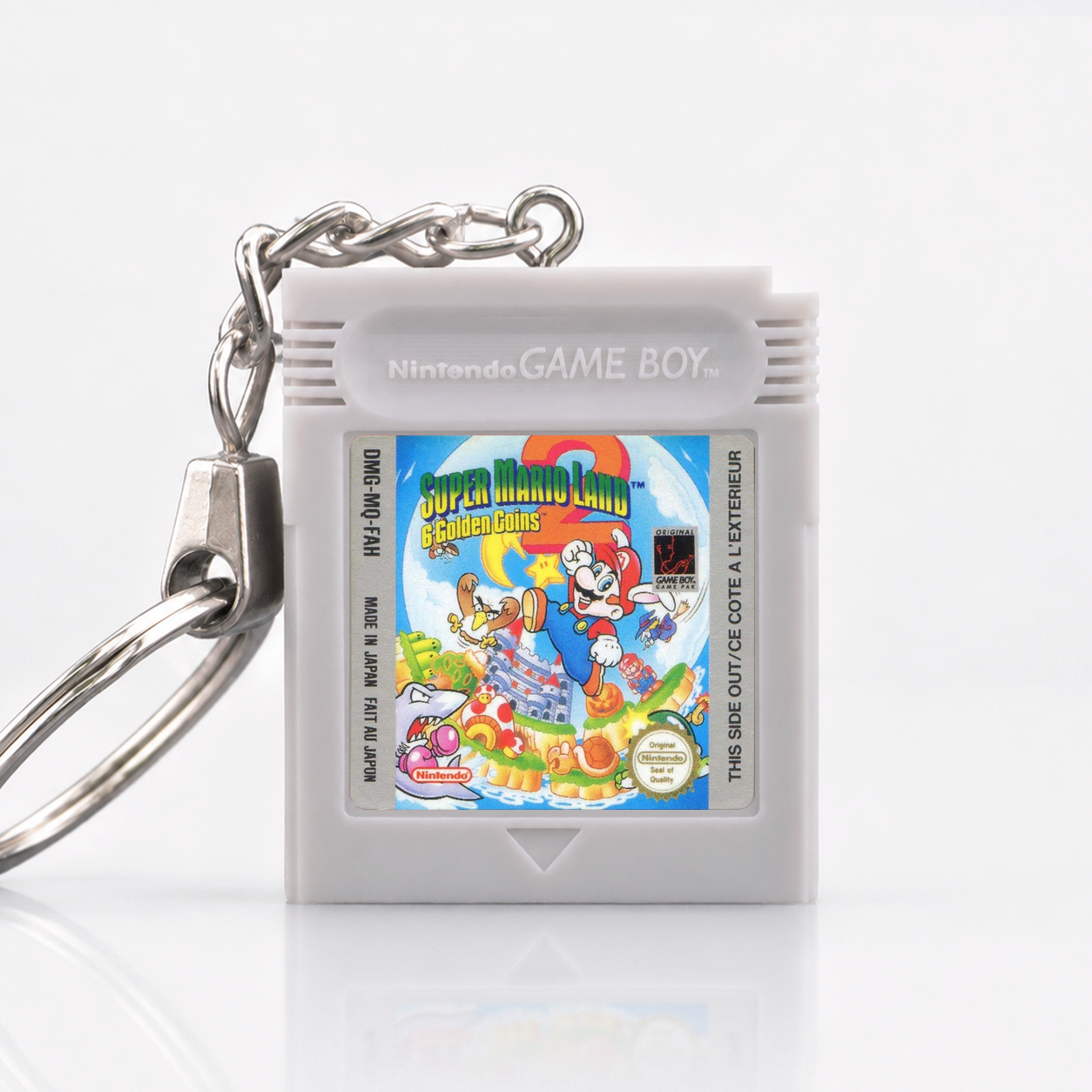 Super Mario Land 2 - Game Boy Miniatur Spielmodul Schlüsselanhänger