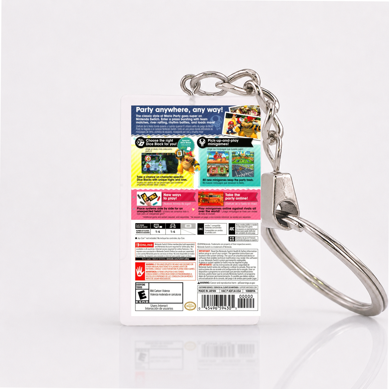 Super Mario Party - Switch Miniature Game Case Keychain