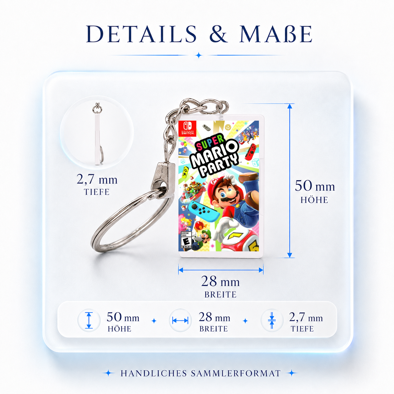 Super Mario Party - Switch Miniature Game Case Keychain