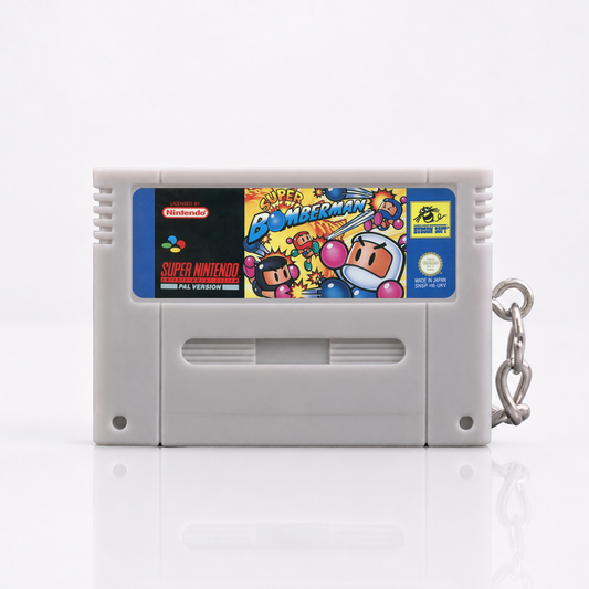 Super Bomberman - SNES Miniature Game Cartridge Keychain