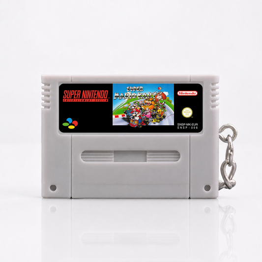 Super Mario Kart - SNES Miniature Game Cartridge Keychain