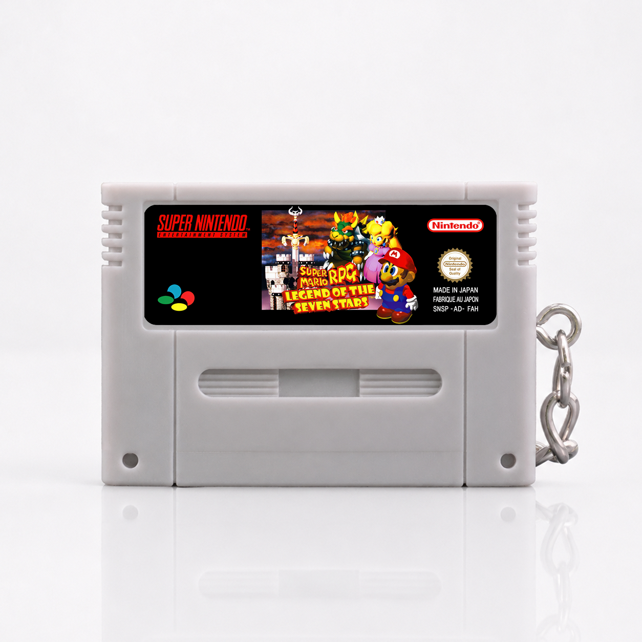 Super Mario RPG: Legend Of The Seven Stars - SNES Miniature Game Cartridge Keychain