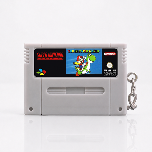 Super Mario World - SNES Miniature Game Cartridge Keychain