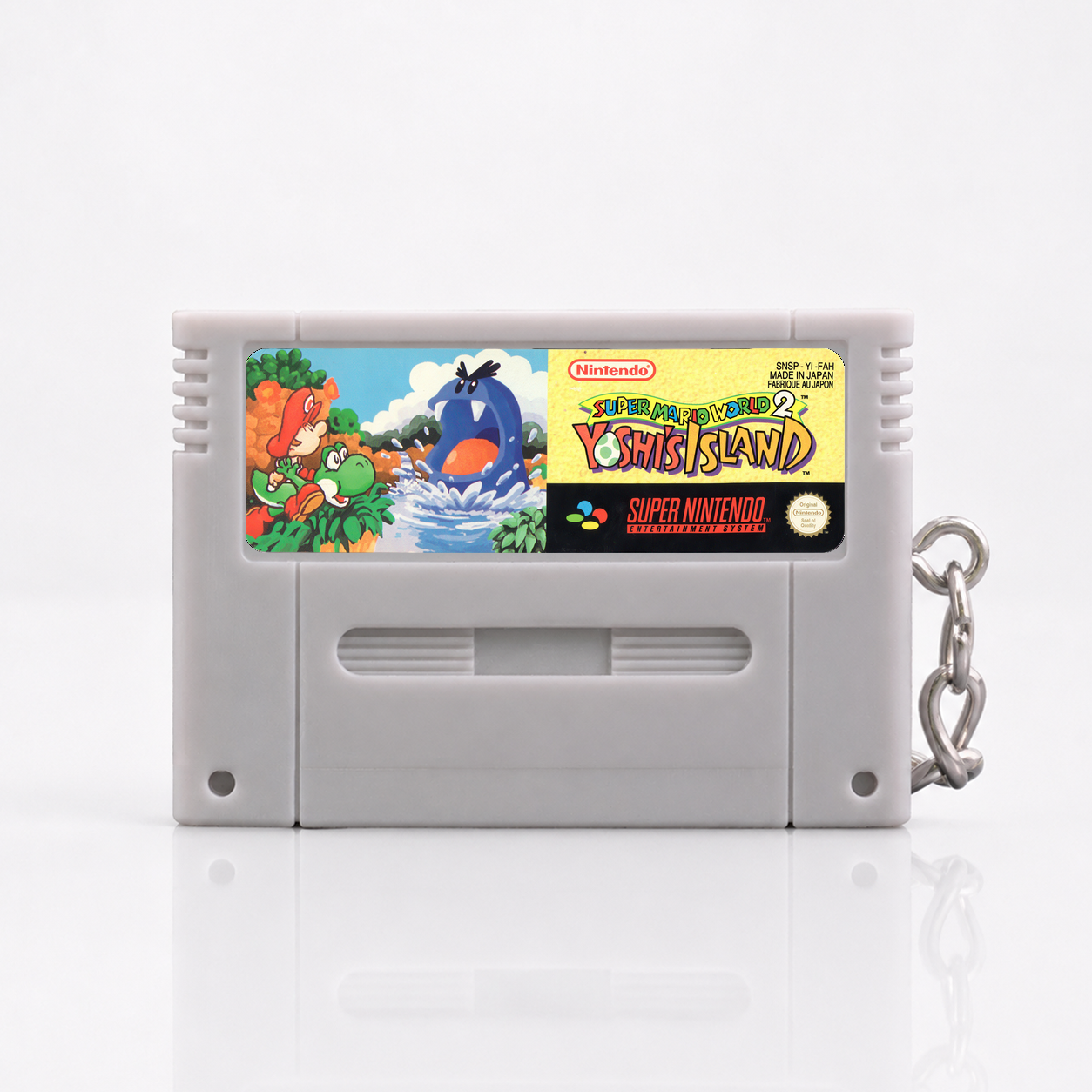 Super Mario World 2 - SNES Miniatur Spielmodul Schlüsselanhänger