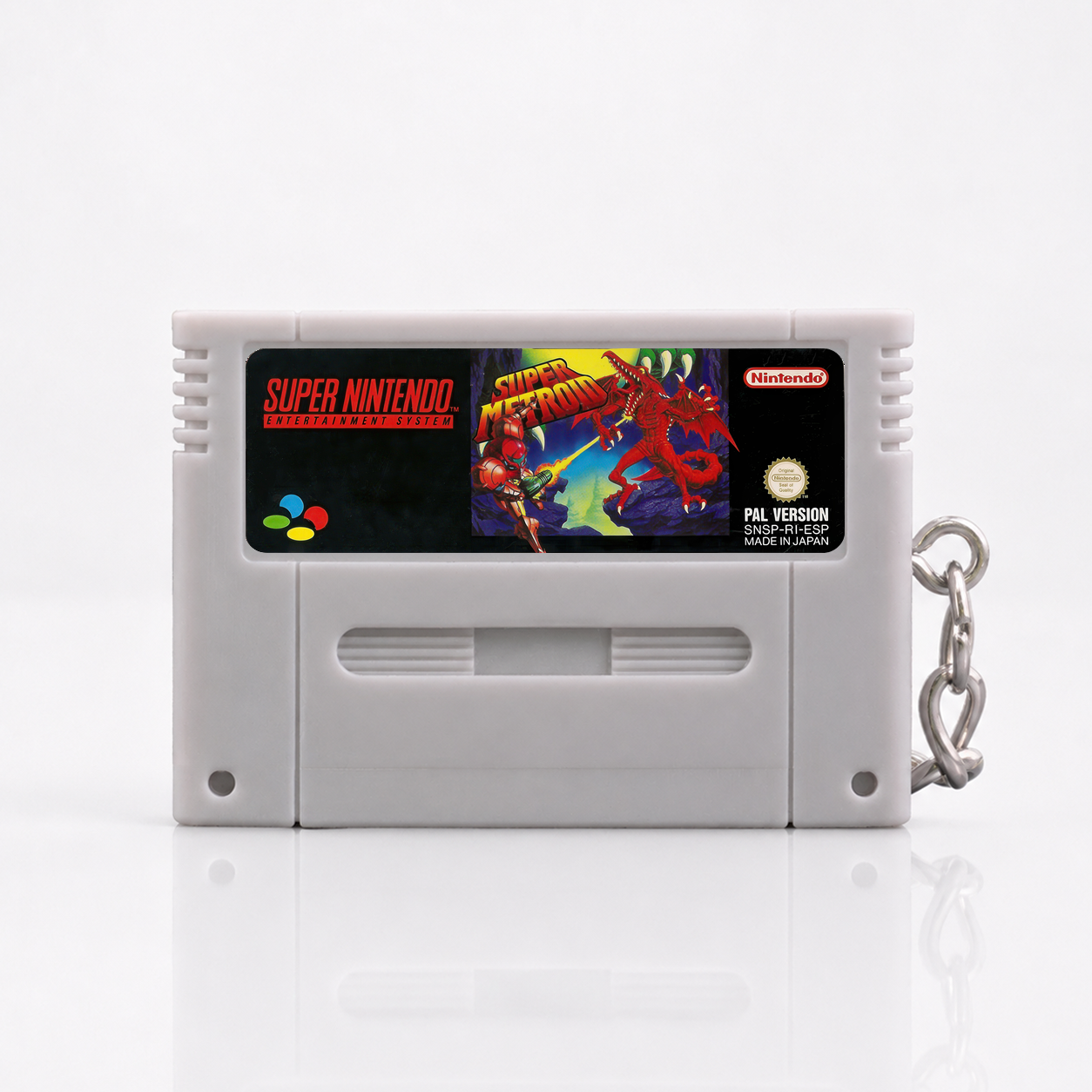 Super Metroid - SNES Miniature Game Cartridge Keychain