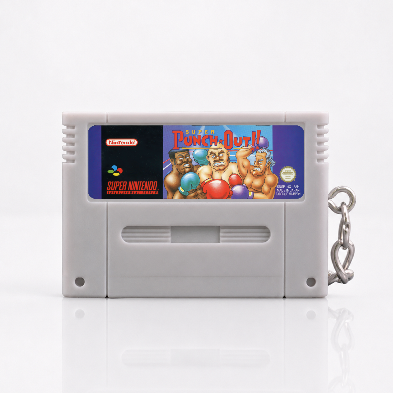 Super Punch Out !! - SNES Miniatur Spielmodul Schlüsselanhänger