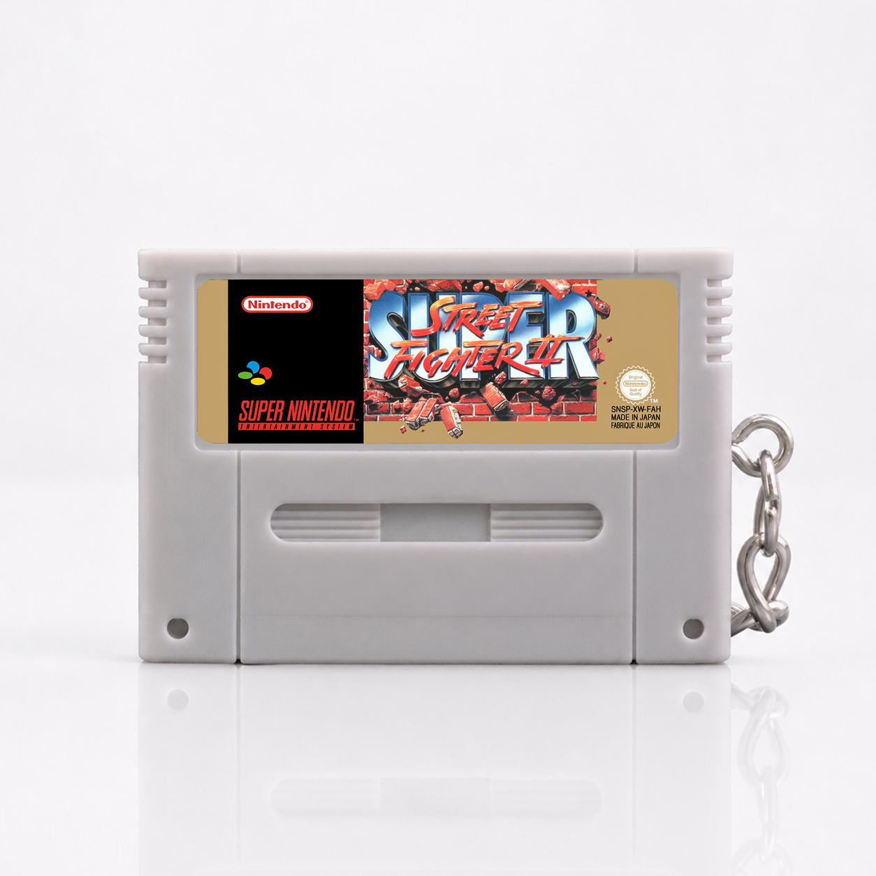Super Street Fighter 2 - SNES Miniatur Spielmodul Schlüsselanhänger