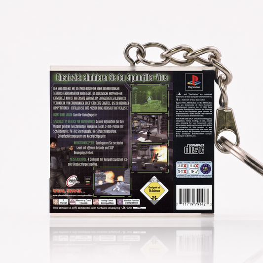 Syphon Filter - PS1 Miniatur Spielhülle Schlüsselanhänger