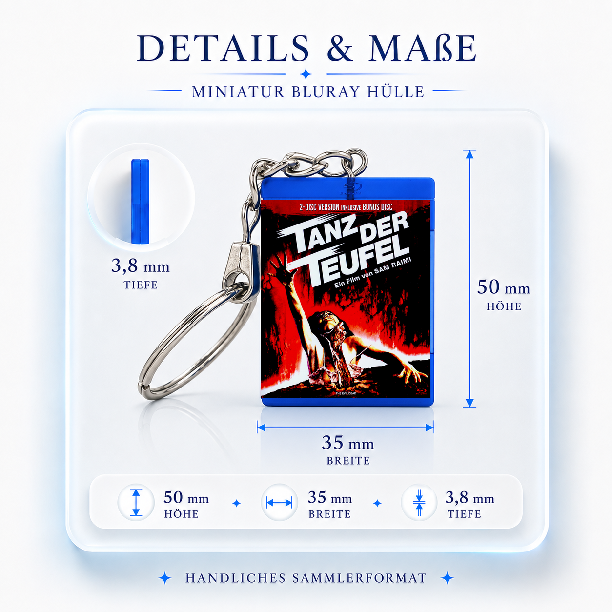 Tanz der Teufel - Film Miniatur Blu-Ray Hülle Schlüsselanhänger