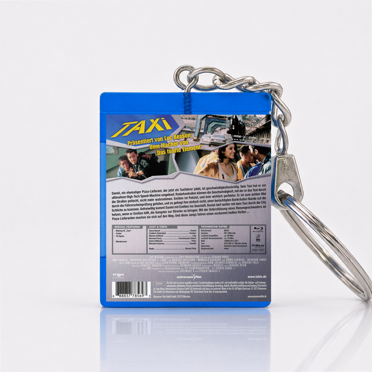 Taxi - Film Miniatur Blu-Ray Hülle Schlüsselanhänger