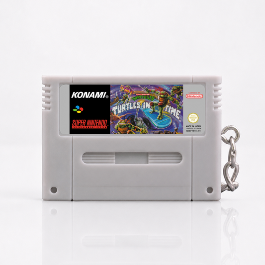 Teenage Mutant Hero Turtles 4: Turtles In Time - SNES Miniature Game Cartridge Keychain