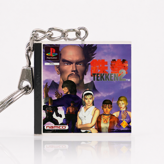 Tekken 2 - PS1 Miniatur Spielhülle Schlüsselanhänger