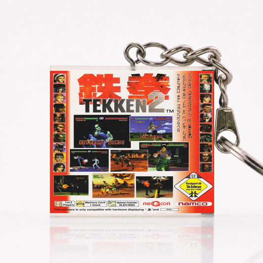 Tekken 2 - PS1 Miniatur Spielhülle Schlüsselanhänger