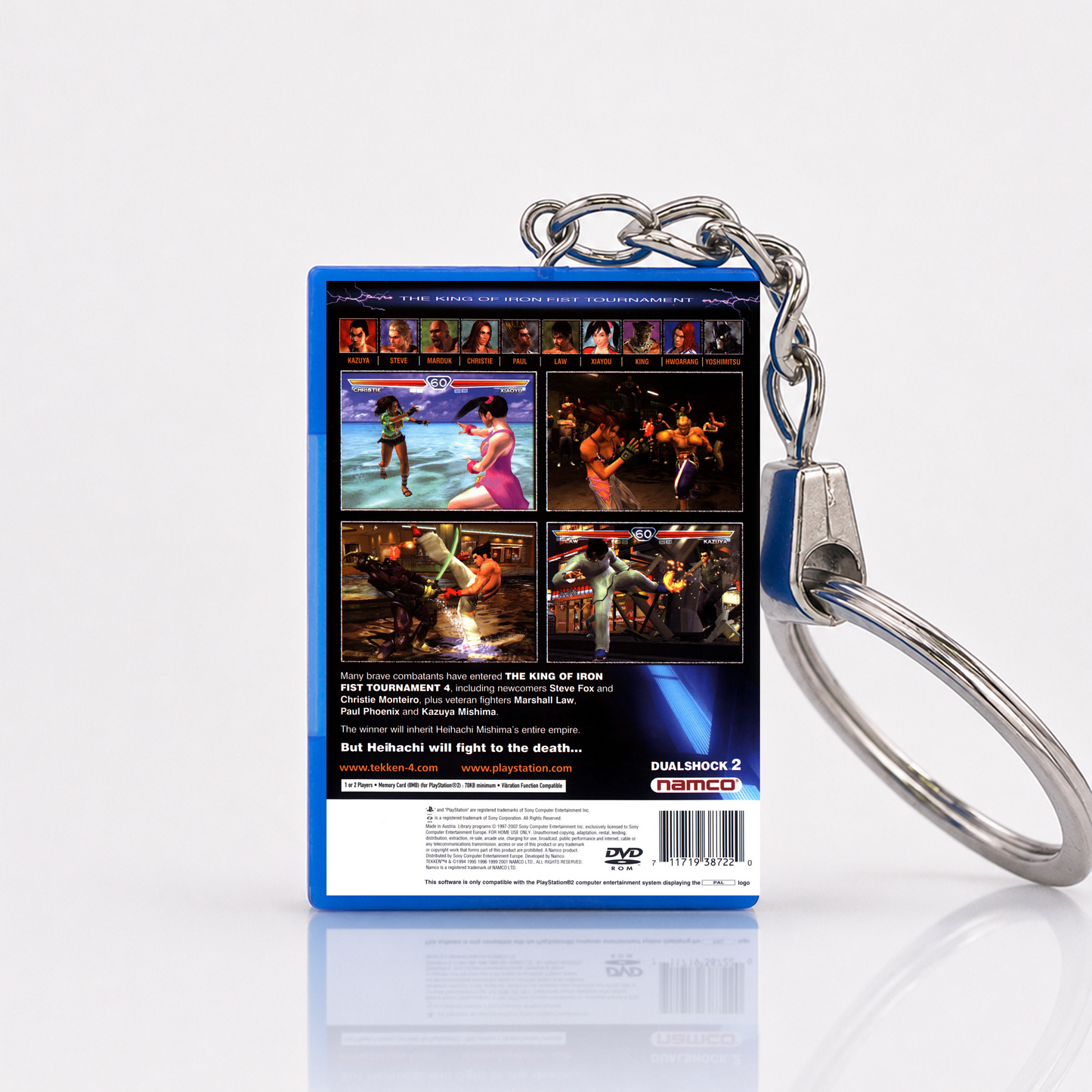 Tekken 4 - PS2 Miniatur Spielhülle Schlüsselanhänger