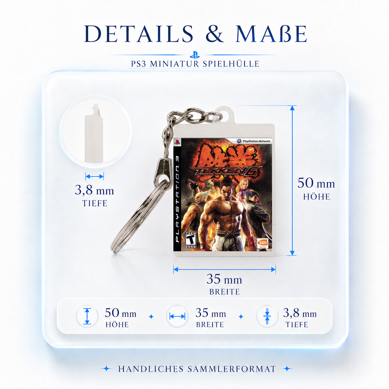 Tekken 6 - PS3 Miniatur Spielhülle Schlüsselanhänger