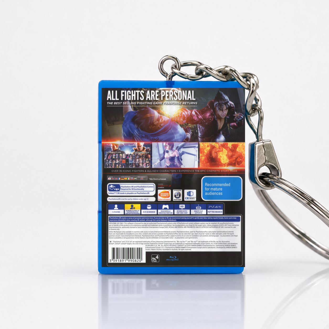 Tekken 7 - PS4 Miniatur Spielhülle Schlüsselanhänger