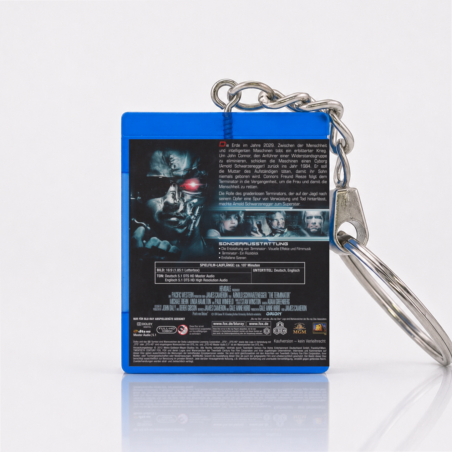 Terminator - Film Miniatur Blu-Ray Hülle Schlüsselanhänger