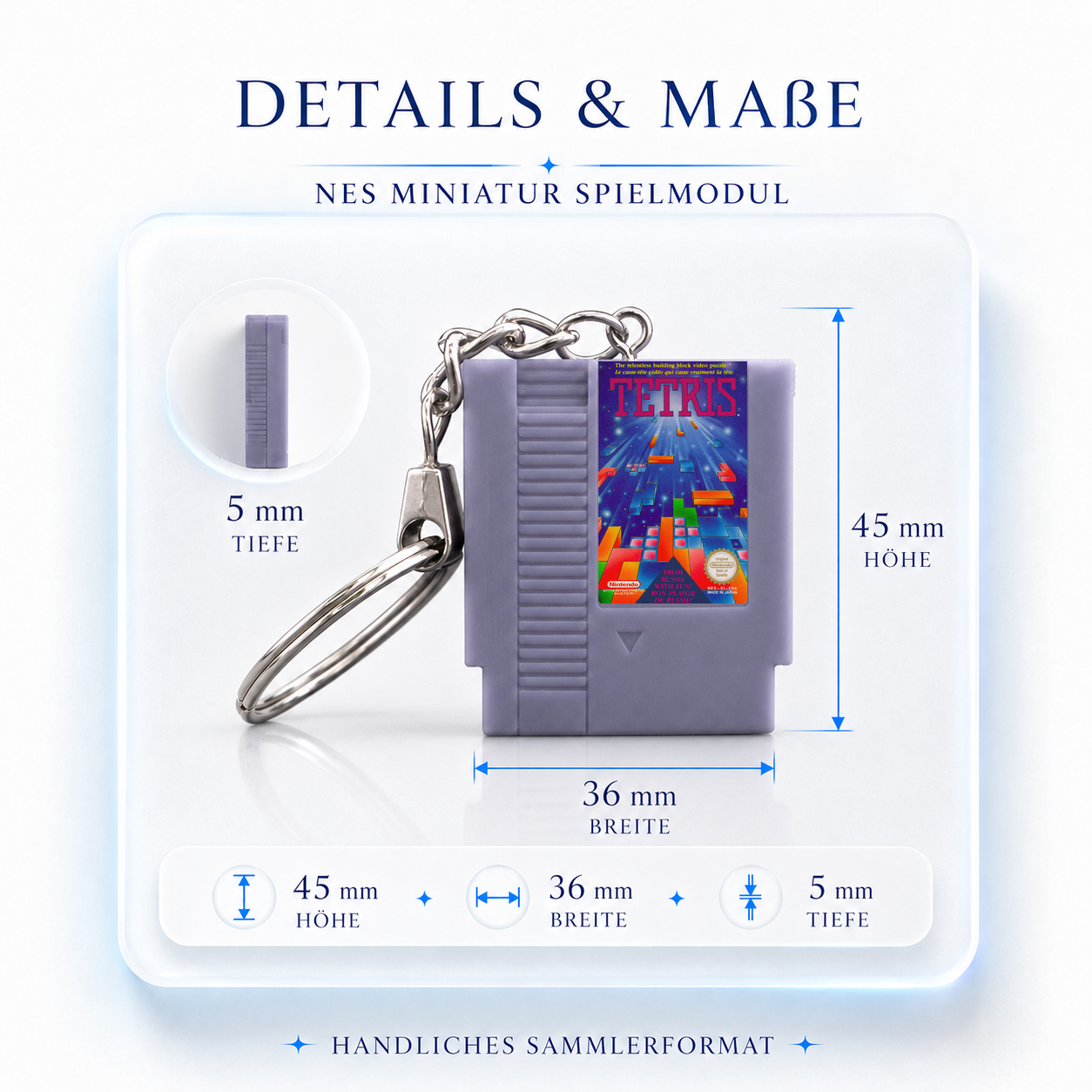 Tetris – NES Miniatur Spielmodul Schlüsselanhänger