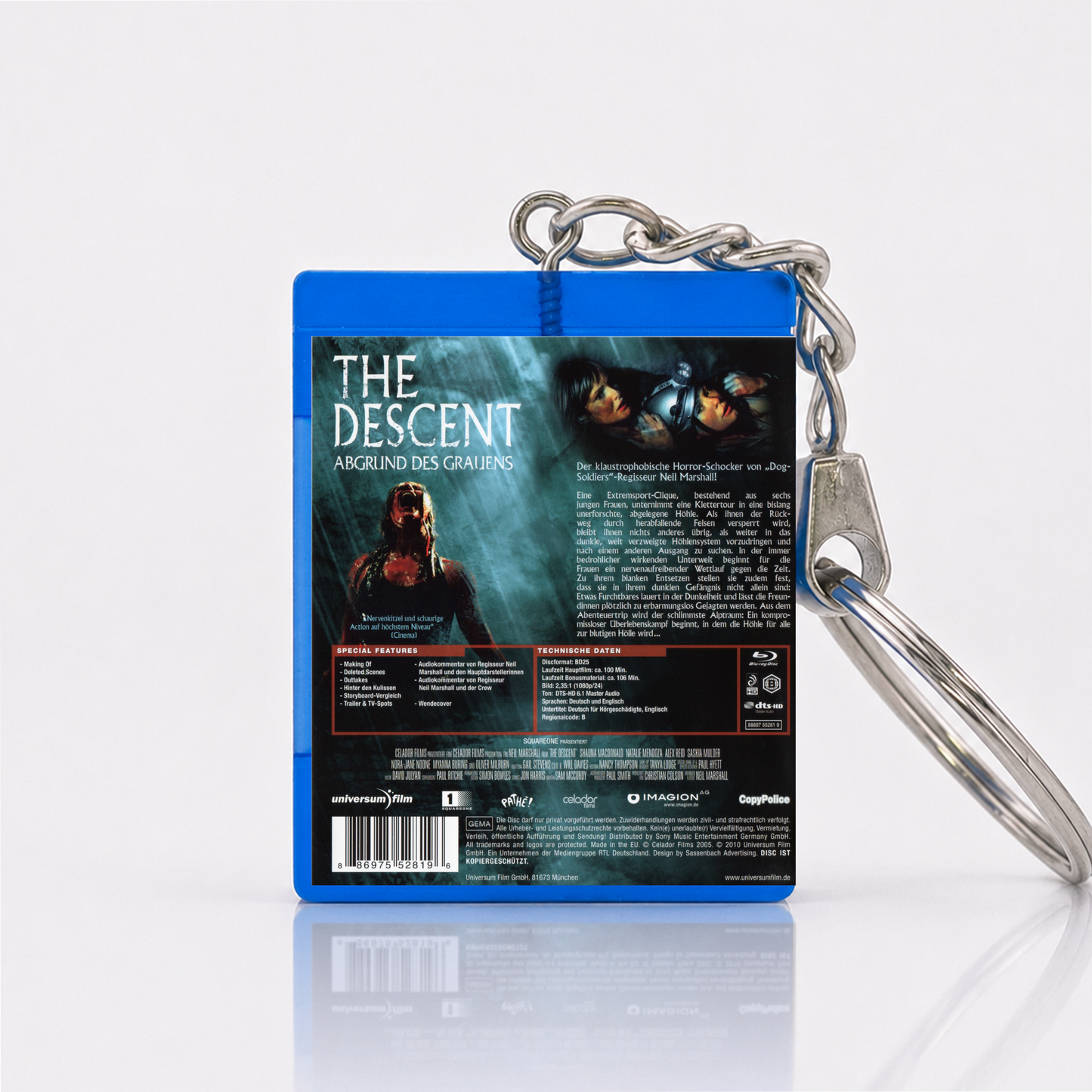 The Descent - Film Miniatur Blu-Ray Hülle Schlüsselanhänger