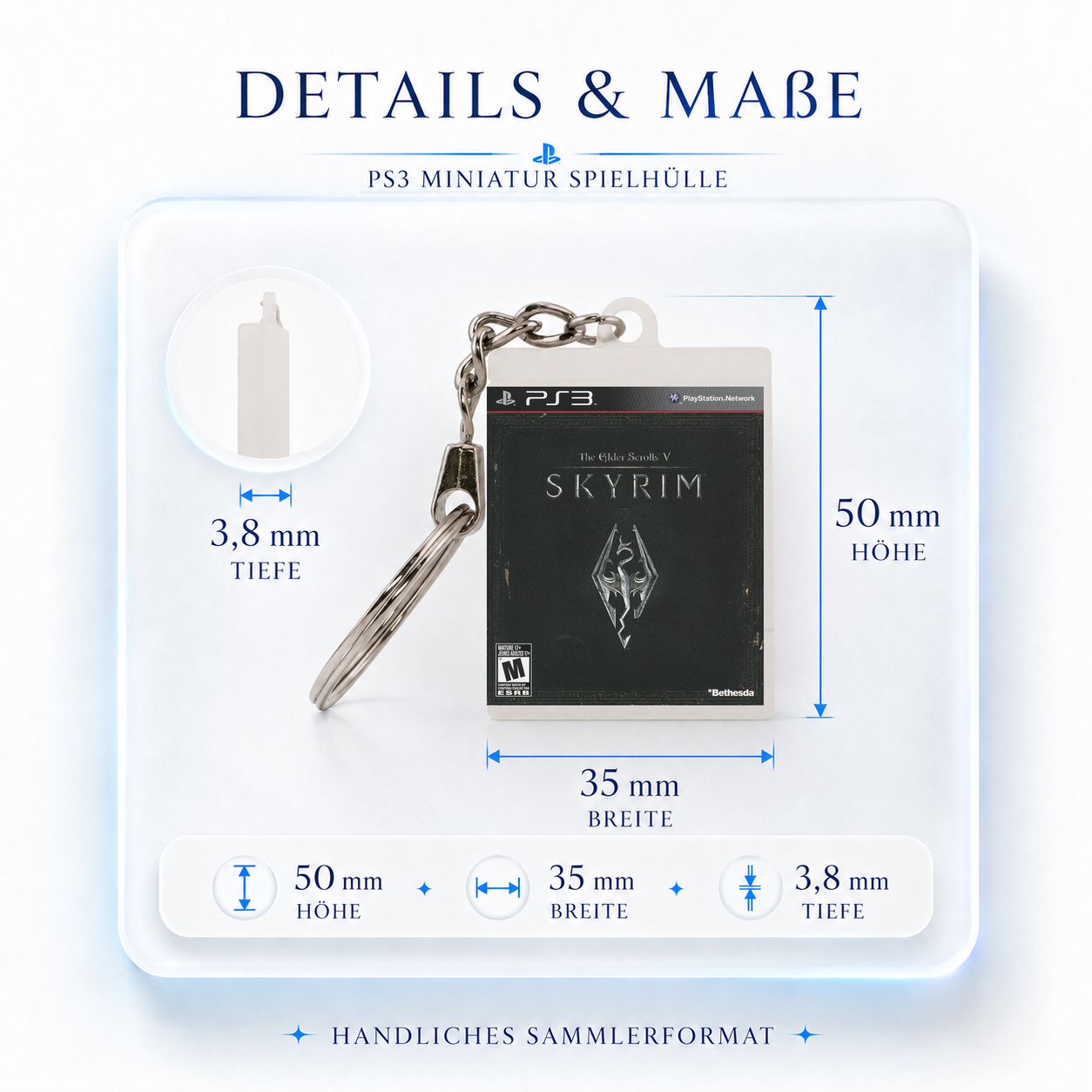 The Elder Scrolls V: Skyrim - PS3 Miniatur Spielhülle Schlüsselanhänger