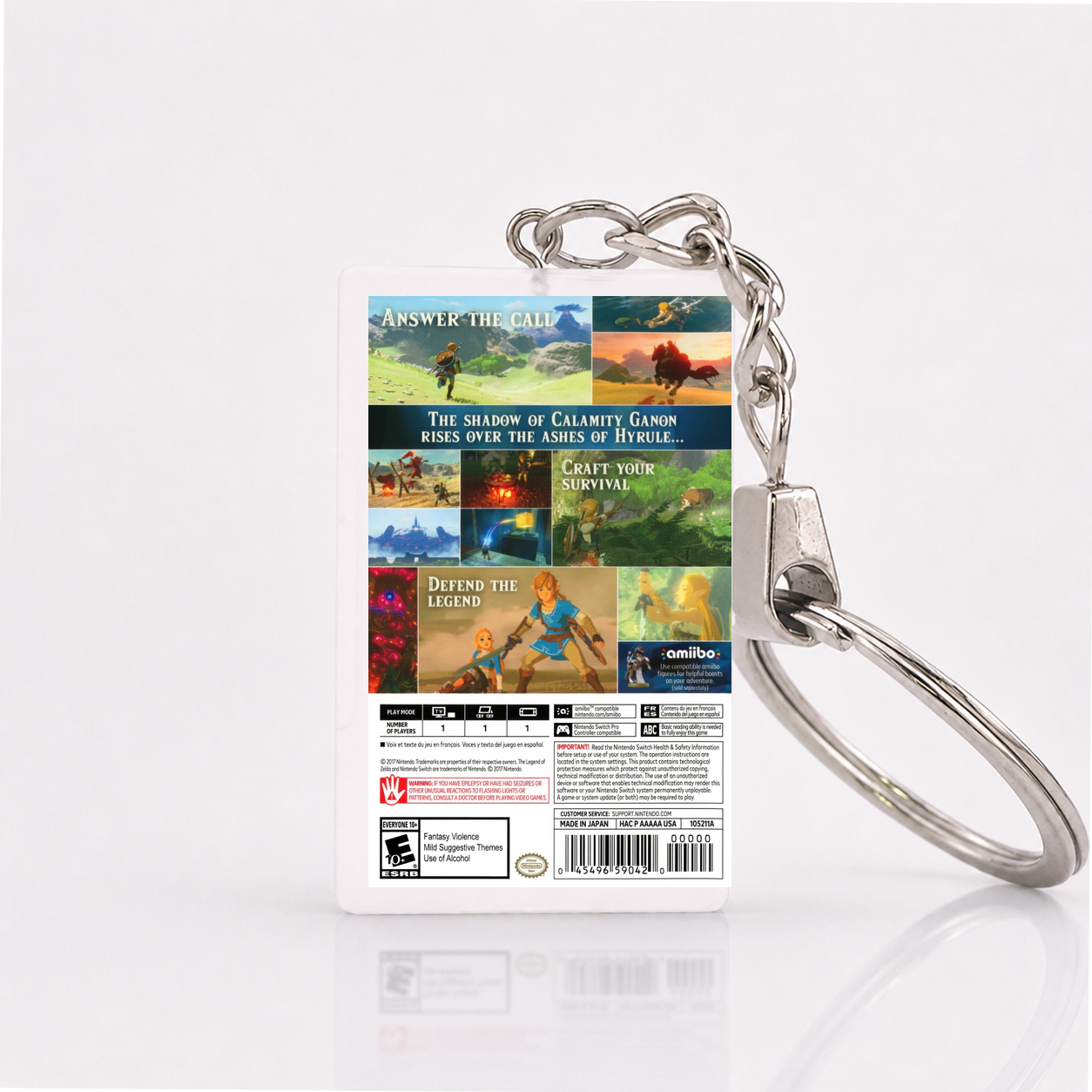 The Legend of Zelda: Breath of the Wild - Switch Mini Game Case Keychain