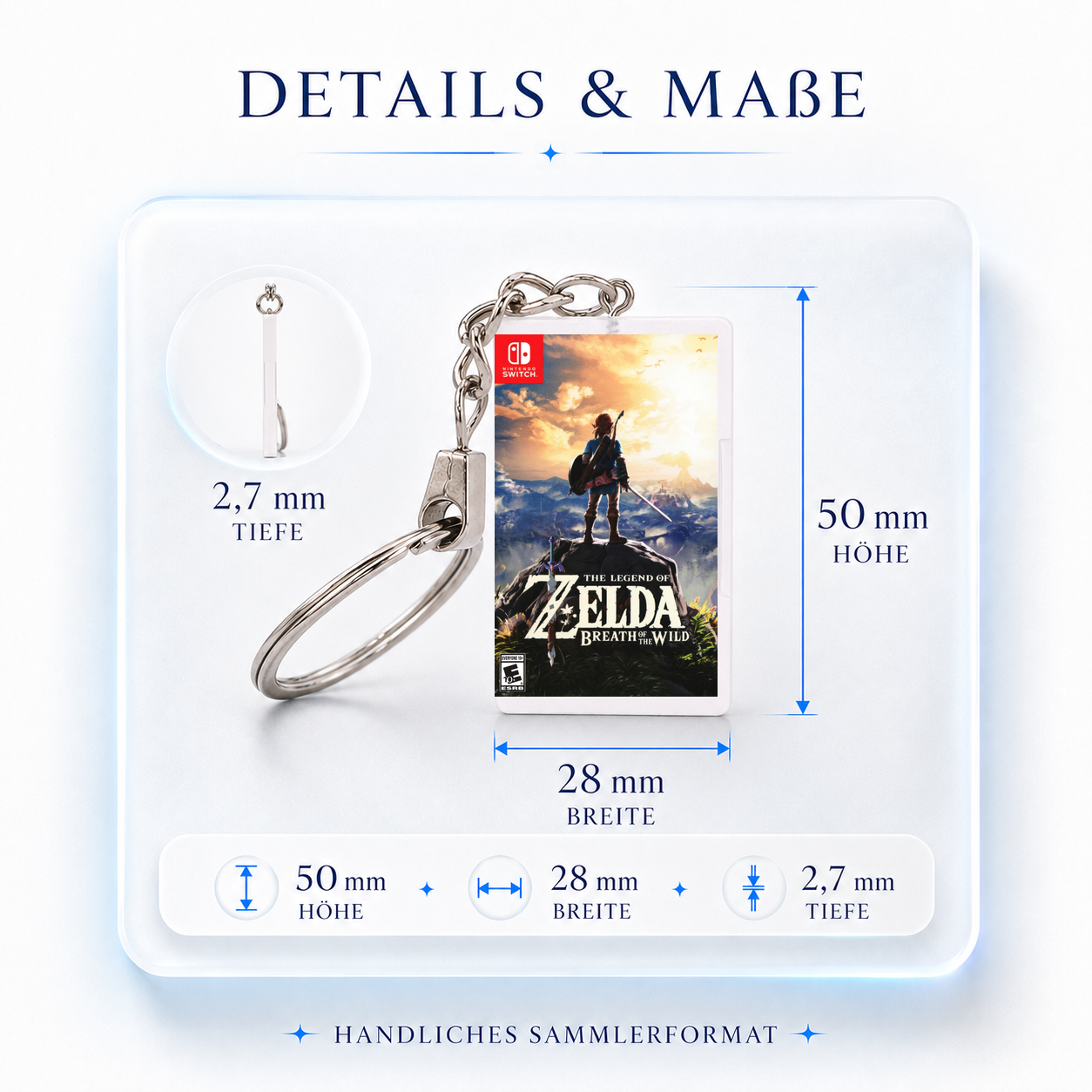 The Legend of Zelda: Breath of the Wild - Switch Mini Game Case Keychain