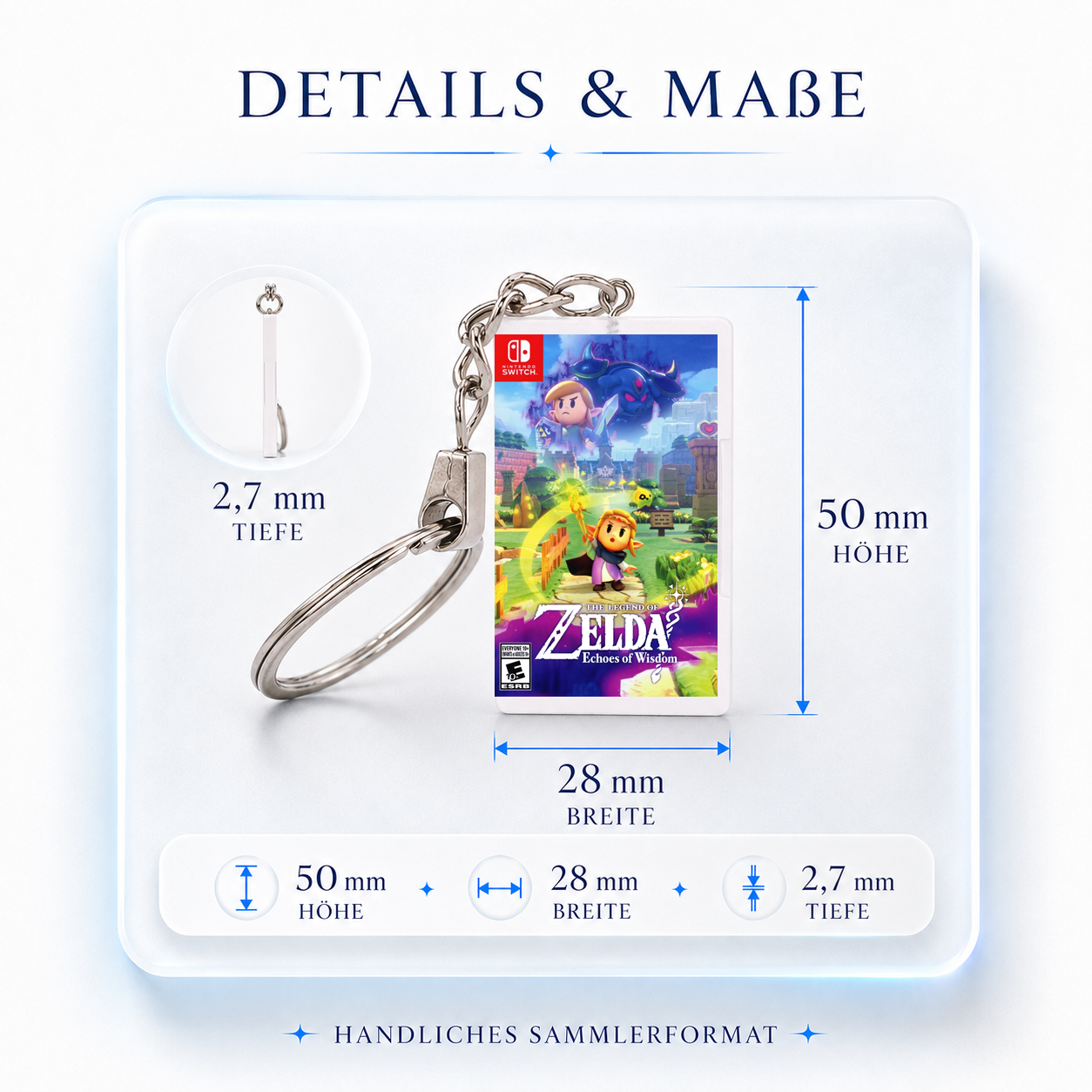The Legend of Zelda: Echoes of Wisdom - Switch Miniature Game Case Keychain