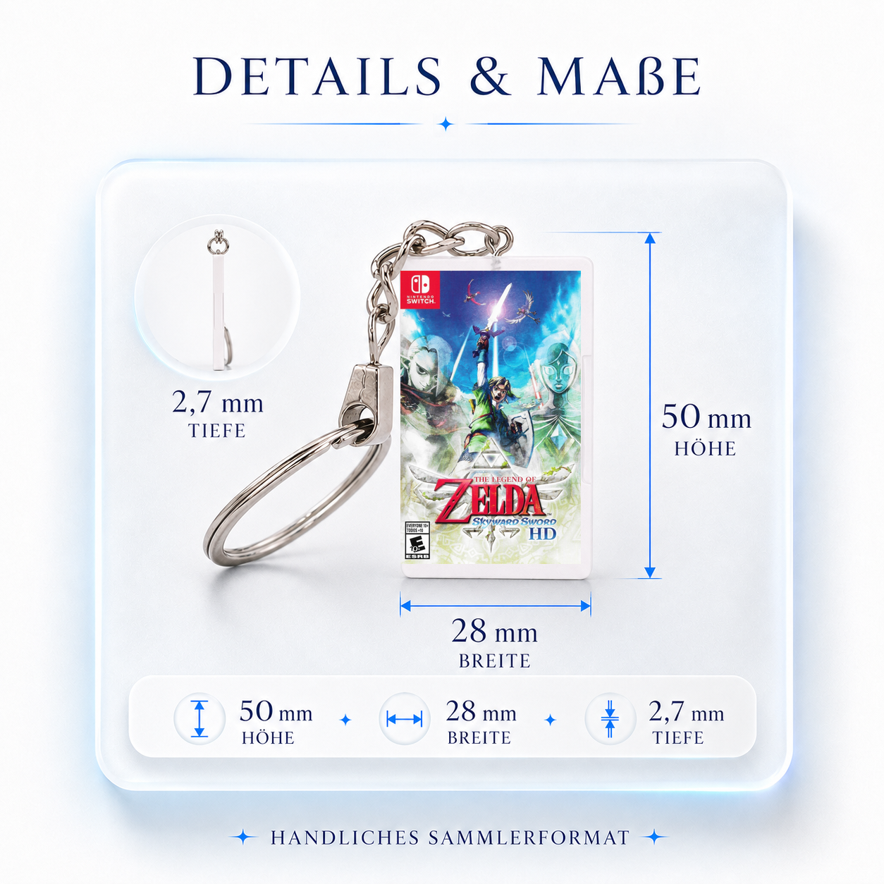 The Legend of Zelda: Skyward Sword HD - Switch Miniature Game Case Keychain