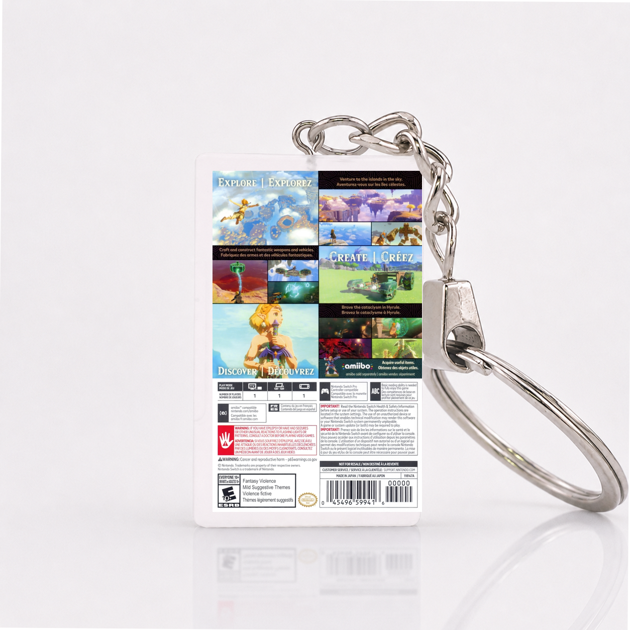 The Legend of Zelda: Tears of the Kingdom - Switch Miniature Game Case Keychain