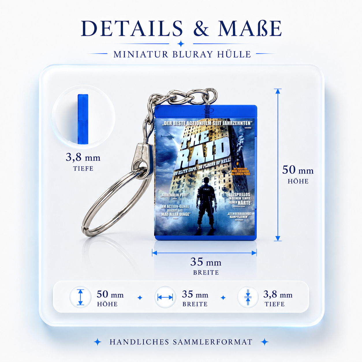 The Raid - Movie Miniature Blu-Ray Case Keychain
